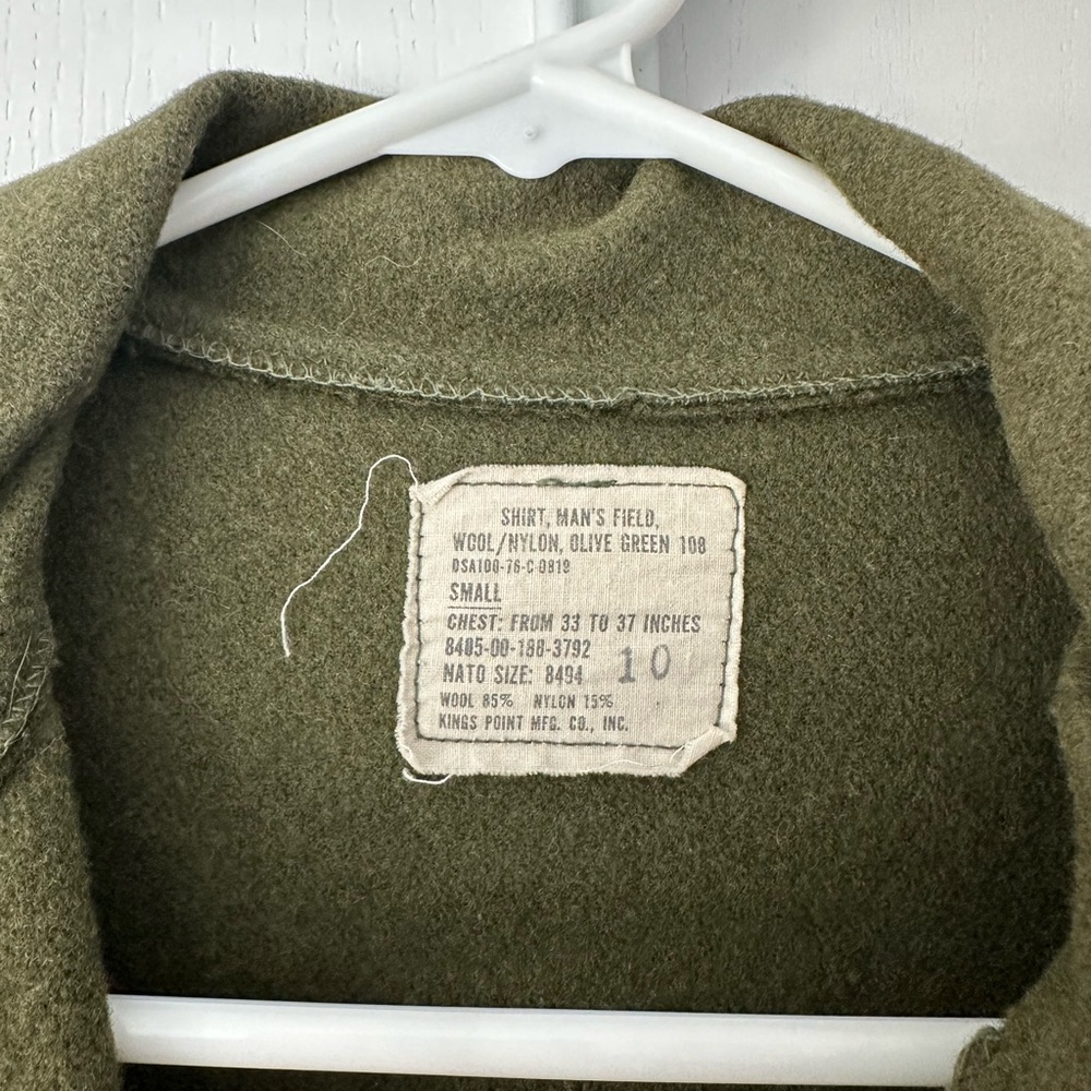 Olive Green Button-Up Jacket - Picture 3 of 4
